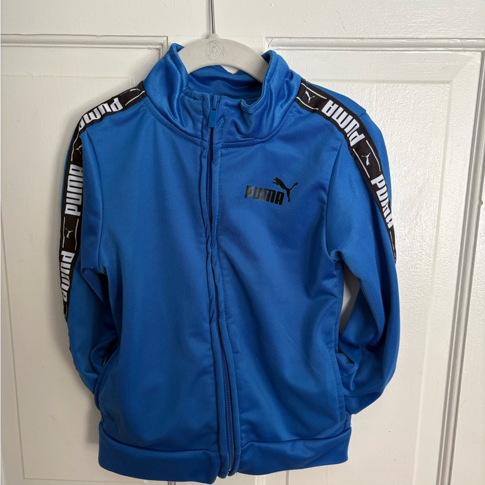 Puma Royal Blue Jacket with Logo Stripes